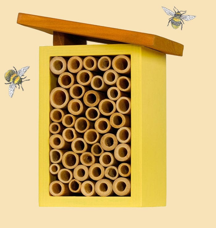Picture of a bee house that you can make using the accompanying instructions - Neal's Yard Remedies