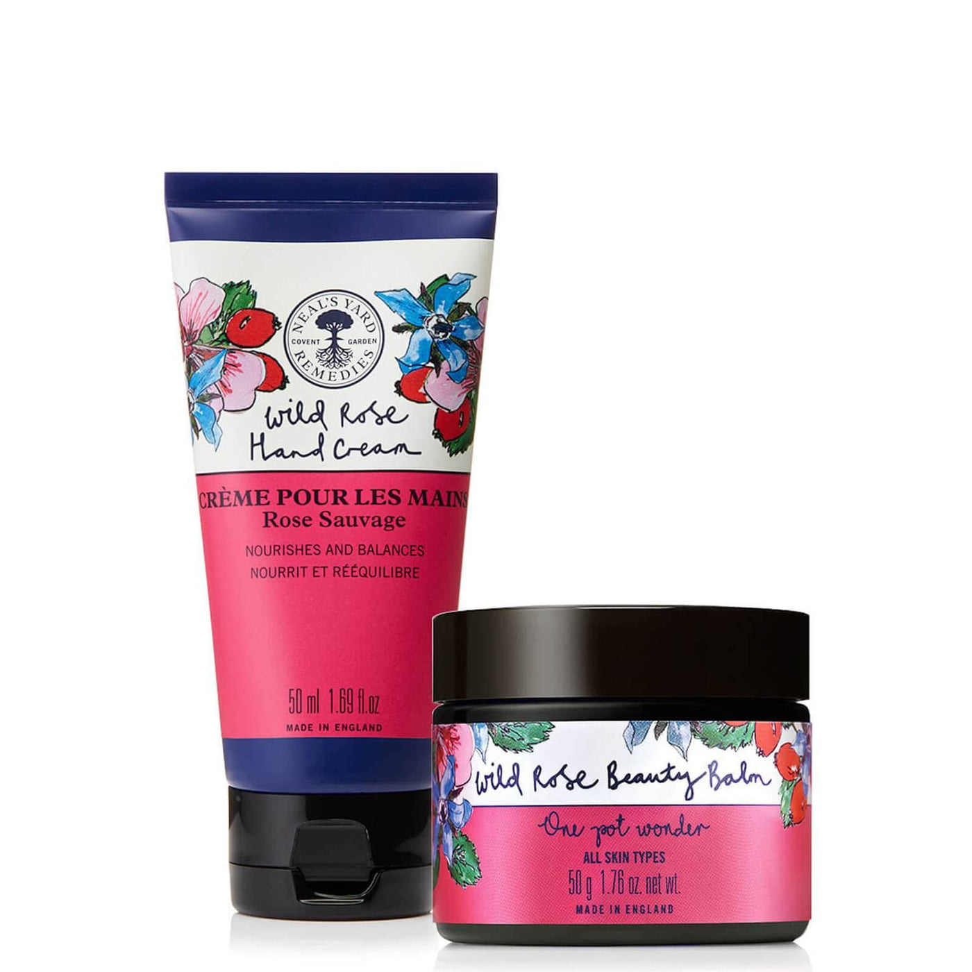 Neal's Yard Remedies Gifts & Collections Wild Rose Beauty Balm and Wild Rose Hand Cream Duo
